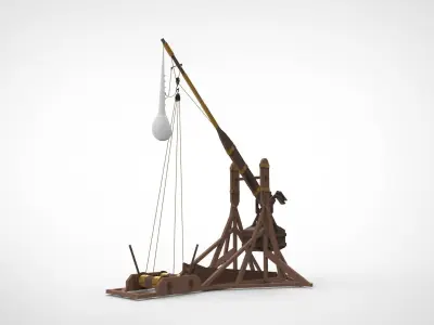 traditional trebuchet 3D model
