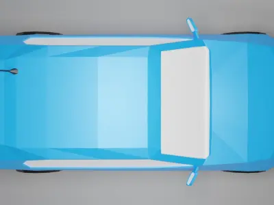 Polygonal car Low-poly 3D model purchase
