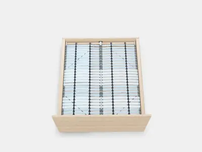 MALM Bed frame high w 2 storage boxes 26 Low-poly 3D model