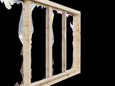 Derelict Window-1 Free low-poly 3D model