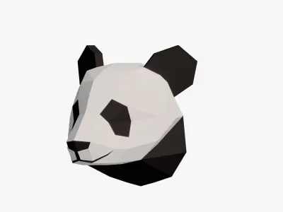  PANDAS PAPER HEAD 3D model