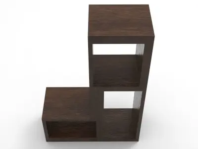 Grav Shelving Unit Low-poly 3D model