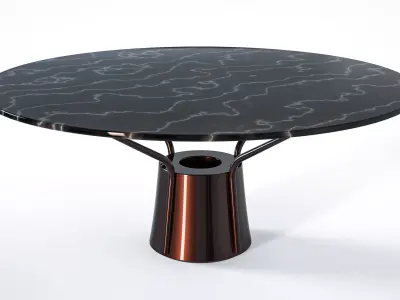 Coffee Round Table Low-poly 3D model