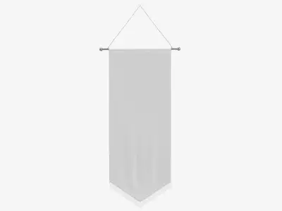 Tall wall pennant 3D model
