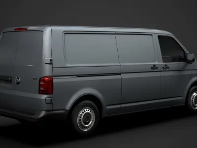 Volkswagen Transporter Van L2H1 T61 2020 3D model