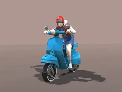 Scootie  Riders Animations  Low-poly 3D model