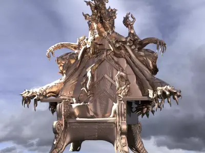God Hand Throne 3D model