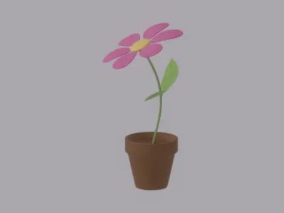 Flower in a Pot 3D model