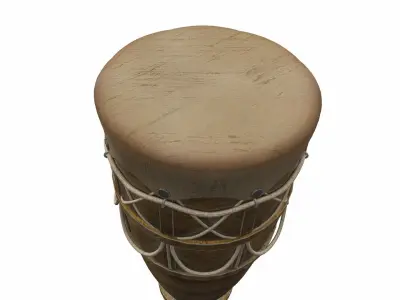 Decorated drum LP 3D model