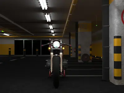 Cafe racer 3d model 3D model