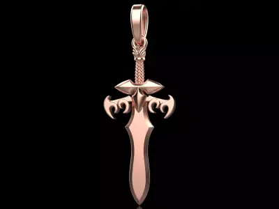 Sword pendant model 327 3D print model