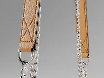 NINON DE LANCEL Camel luxury leather bag  Low-poly 3D model