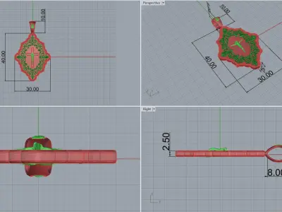 Christ Pantocrator and Jesus Pendant 30851 3D print model