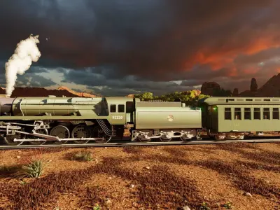 STEAM TRAIN WEST PACIFIC 3D model