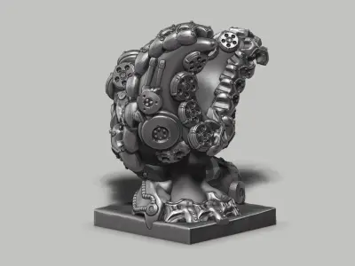 Modern Abstract robotic sculpture 3d print model 149 3D print model