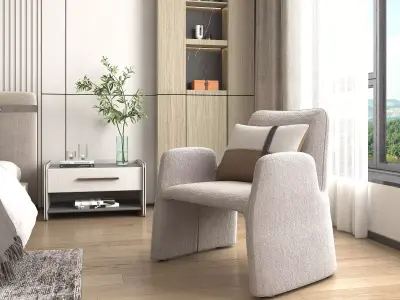 Modern Bedroom Scene 6 3D model