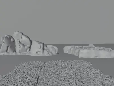 Beach Rocks Free 3D model