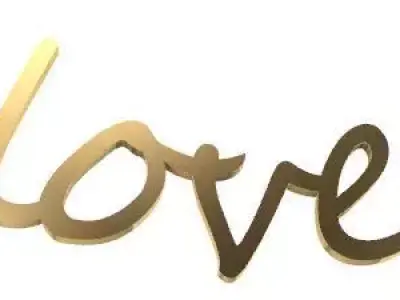 Pendant Love 3D model Texture  Free 3D print model