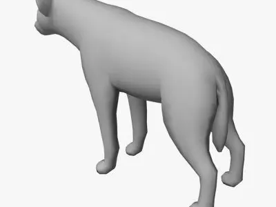 Low Poly Hyena dog Low-poly 3D model