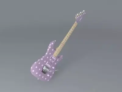 Sands Purple Dot Guitar Free 3D model