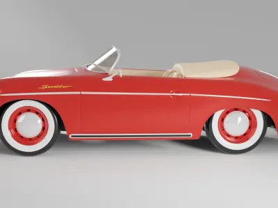 Porsche 356A 1600 S Speedster 1955 3D model