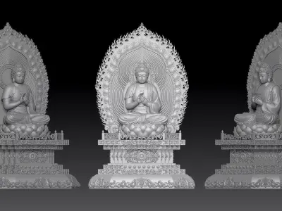 Amitabha Buddha  3D print model