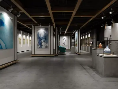 museum Low-poly 3D model