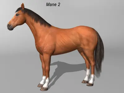 Horse - Brown 3D model