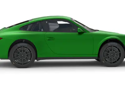 Porsche 911 3D Model High-Quality Detailed Design Low-poly 3D model