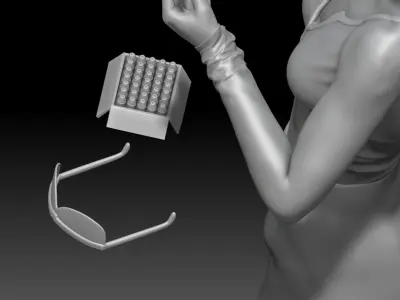 Shooting Range girl 2 3D print model