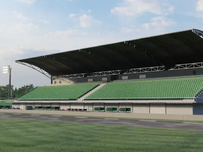 Race to Victory - The Ultimate RaceTrack Stadium and Dirt Track  Low-poly 3D model