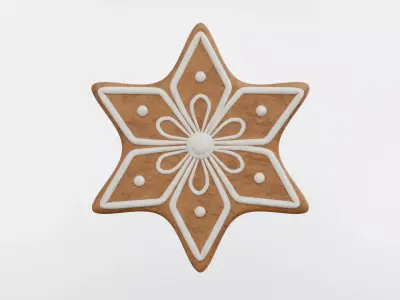 Gingerbread Christmas Cookie 05 3D model