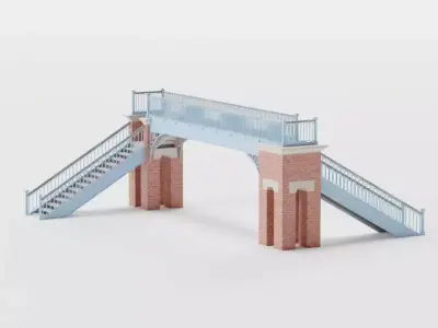 Railway Bridge - Victorian - Dawlish Warren - Brunellian Devon Low-poly 3D model