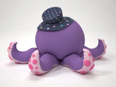 Stuffed Toy Octopus 3D model