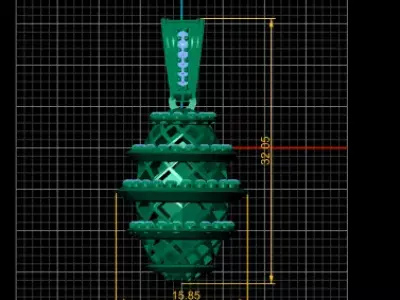 Luxury Spiral Cage Diamond Pendant  3D Printable Jewelry Model 3D print model
