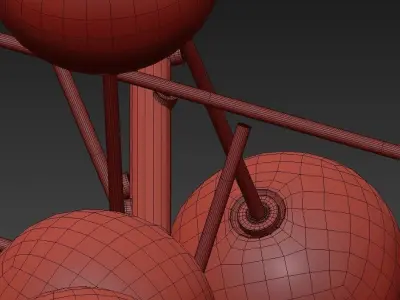 Bistro Globe Clear Glass Chandelier 8 3D model
