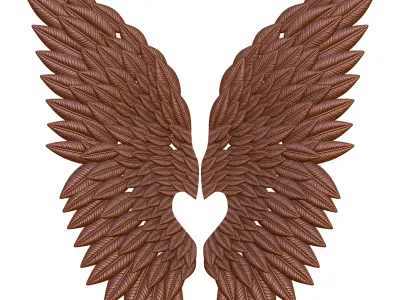 Wings Mural -relief CNC  3D print model