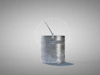 Construction - iron bucket 3D model
