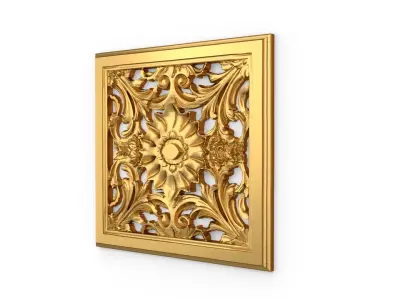 Classic carved decor ornament 390 3D model