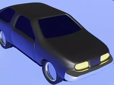 Lowpoly car 3D model Low-poly 3D model