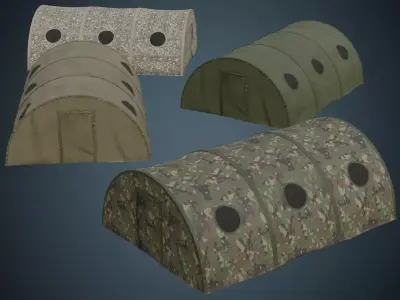 Tent 3B Low-poly 3D model