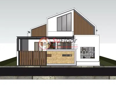 House 9x12m code 556 - Sketchup 3D model 3D model 3D model
