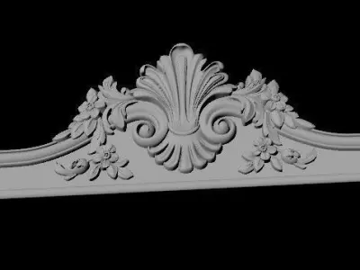 Central decor ornament for furniture 3D model 1035
