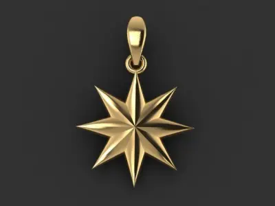 pendant star Free 3D print model