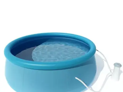Ground Pool With Pump 3D model