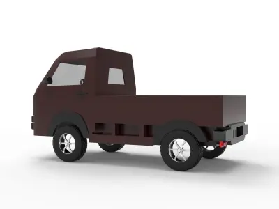 Japanese Workhorse Low-poly 3D model