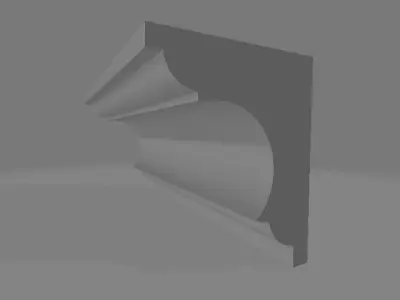 decor wall corniche 3D model