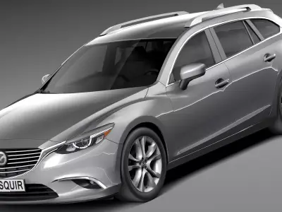 LowPoly Mazda 6 Wagon 2015 3D model
