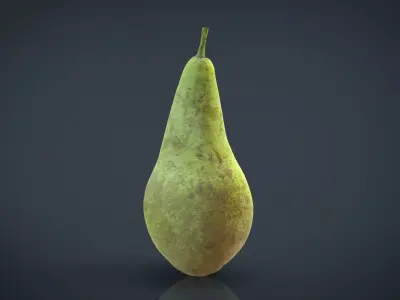 Realistic Pear Low-poly 3D model
