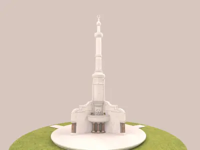 Historical Hamidiye Fountain Ottoman Sabil 3D Model Low-poly 3D model